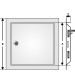 Système B3 - trappe de visite en acier inoxydable 500 x 500 mm / avec serrure cylindrique
